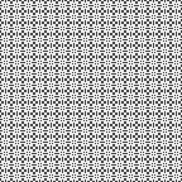 Seamless Pattern Black White Geometric Shapes Generative Computational Art Vector — Stock Vector