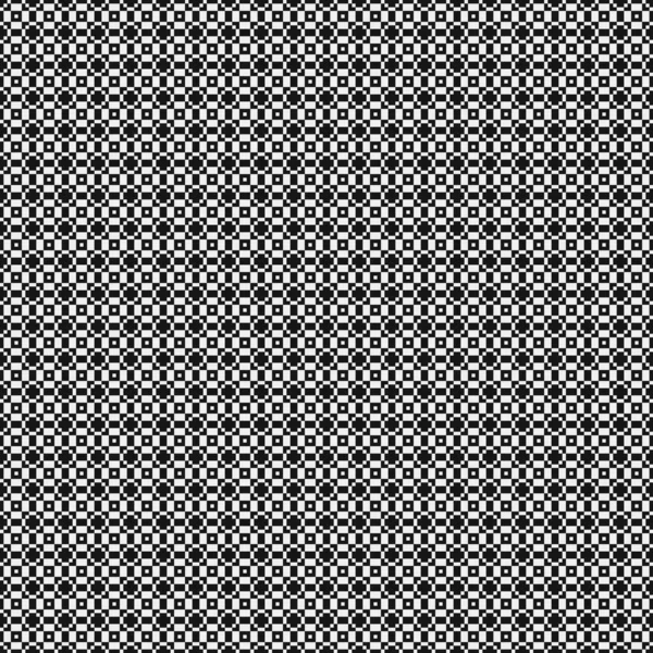 Seamless Pattern Black White Geometric Shapes Generative Computational Art Vector — Stock Vector