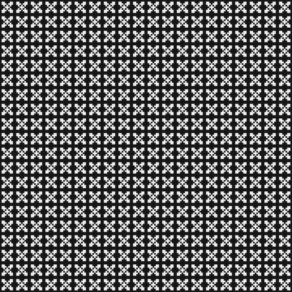 Motif Sans Couture Formes Géométriques Noires Blanches Illustration Vectorielle — Image vectorielle