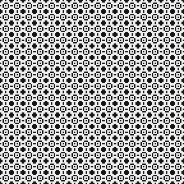 Naadloos Patroon Van Zwart Wit Geometrische Vormen Vectorillustratie — Stockvector