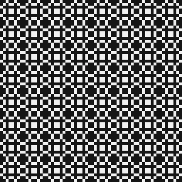 Seamless Pattern Black White Geometric Shapes Generative Computational Art Vector — Stock Vector