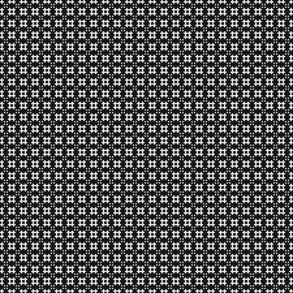 Siyah Beyaz Geometrik Şekillerin Kusursuz Deseni Vektör Illüstrasyonu — Stok Vektör