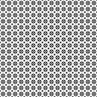 Siyah ve beyaz geometrik şekillerin kusursuz deseni. vektör illüstrasyonu