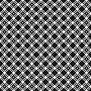Siyah ve beyaz geometrik şekillerin kusursuz deseni. vektör illüstrasyonu