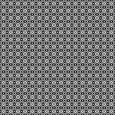 Siyah ve beyaz geometrik şekillerin kusursuz deseni. vektör illüstrasyonu