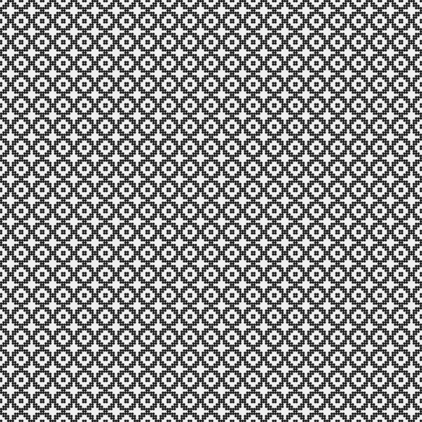 Seamless Pattern Black White Geometric Shapes Generative Computational Art Vector — Stock Vector