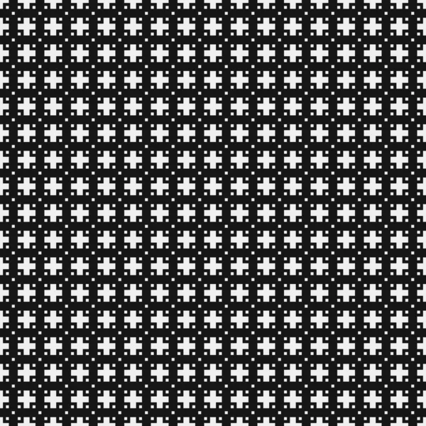 Geometrische Naadloze Patroon Van Zwart Wit Vormen Vector Illustratie — Stockvector