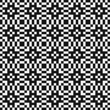 Siyah ve beyaz geometrik şekillerin kusursuz deseni. vektör illüstrasyonu