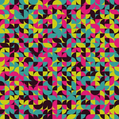 Soyut Geometrik Desen üretken hesaplama sanatı çizimi