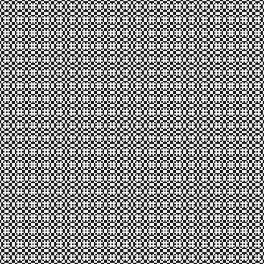 Siyah ve beyaz şekillerin geometrik dikişsiz deseni, vektör illüstrasyonu