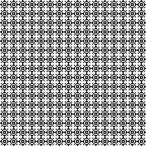 Seamless Pattern Black White Geometric Shapes Vector Illustration — Stock Vector