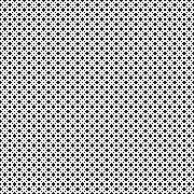 Siyah ve beyaz şekillerin geometrik dikişsiz deseni, vektör illüstrasyonu