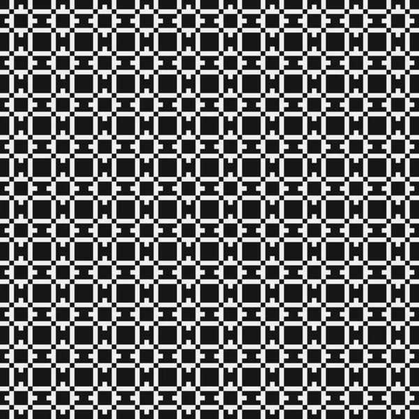 Seamless Pattern Black White Geometric Shapes Vector Illustration — Stock Vector