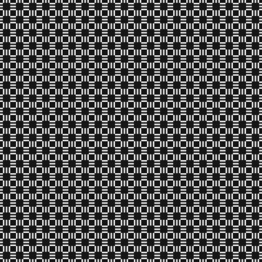 Siyah ve beyaz şekillerin geometrik dikişsiz deseni, vektör illüstrasyonu