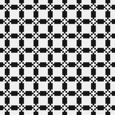 Siyah ve beyaz çizgileri olan kusursuz desen, vektör illüstrasyonu