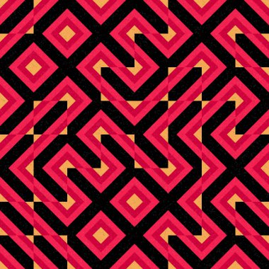 Soyut Geometrik Desen, üretken hesaplama sanatı çizimi