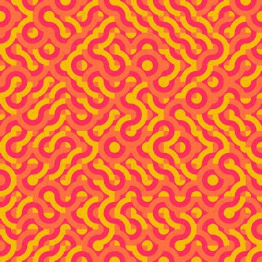 Soyut Geometrik Desen, üretken hesaplama sanatı çizimi