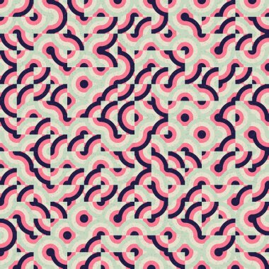 Soyut Geometrik Desen, üretken hesaplama sanatı çizimi