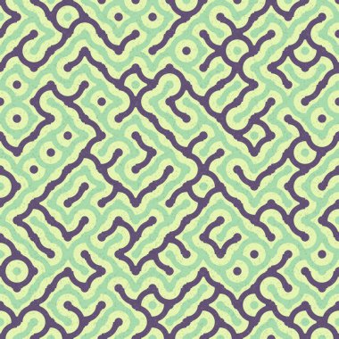 Soyut Geometrik Desen, üretken hesaplama sanatı çizimi 