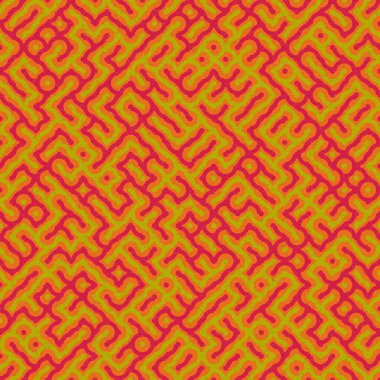 Soyut Geometrik Desen, üretken hesaplama sanatı çizimi 