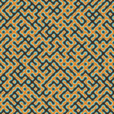 Soyut Geometrik Desen, üretken hesaplama sanatı çizimi 