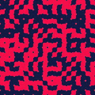 Soyut Geometrik Desen, üretken hesaplama sanatı çizimi 