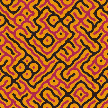 Soyut Geometrik Desen, üretken hesaplama sanatı çizimi 