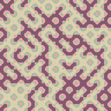 Soyut Geometrik Desen, üretken hesaplama sanatı çizimi 