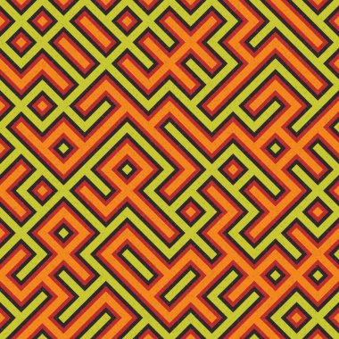 Soyut Geometrik Desen, üretken hesaplama sanatı çizimi