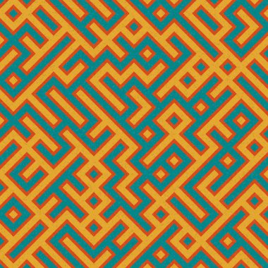 Soyut Geometrik Desen, üretken hesaplama sanatı çizimi