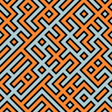 Soyut Geometrik Desen, üretken hesaplama sanatı çizimi