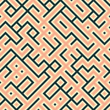 Soyut Geometrik Desen, üretken hesaplama sanatı çizimi