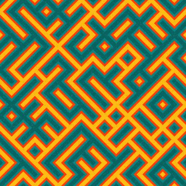 Soyut Geometrik Desen, üretken hesaplama sanatı çizimi