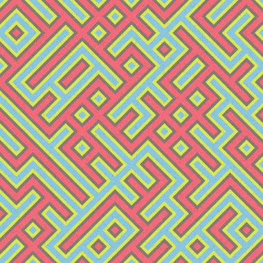 Soyut Geometrik Desen, üretken hesaplama sanatı çizimi