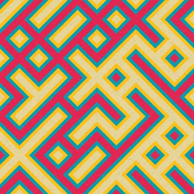 Soyut Geometrik Desen, üretken hesaplama sanatı çizimi