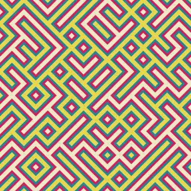 Soyut Geometrik Desen, üretken hesaplama sanatı çizimi