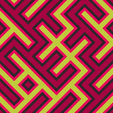 Soyut Geometrik Desen, üretken hesaplama sanatı çizimi