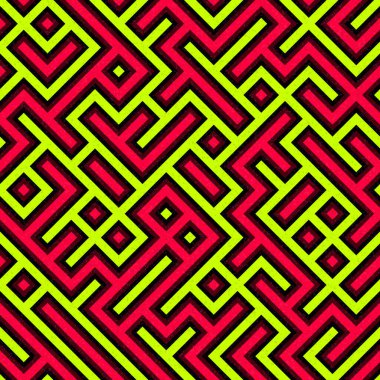 Soyut Geometrik Desen, üretken hesaplama sanatı çizimi