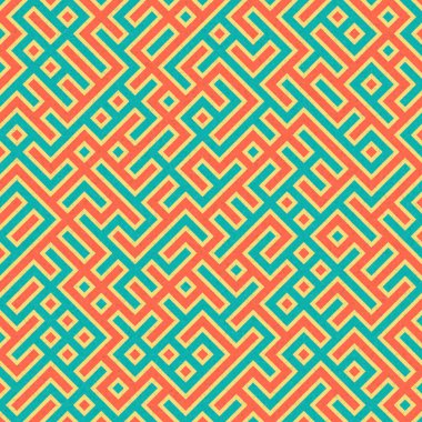 Soyut Geometrik Desen, üretken hesaplama sanatı çizimi