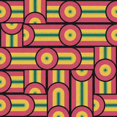 Soyut Geometrik Desen üretken hesaplama sanatı çizimi