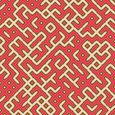 Soyut Geometrik Desen üretken hesaplama sanatı çizimi