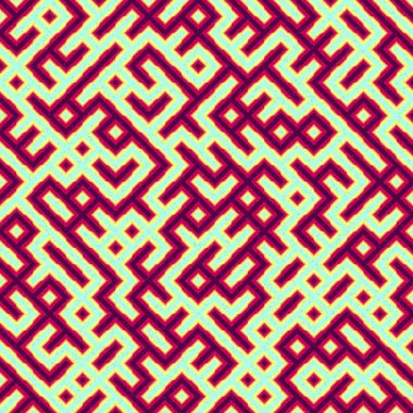 Soyut Geometrik Desen üretken hesaplama sanatı çizimi