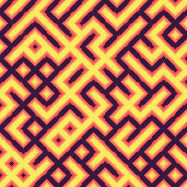 Soyut Geometrik Desen üretken hesaplama sanatı çizimi