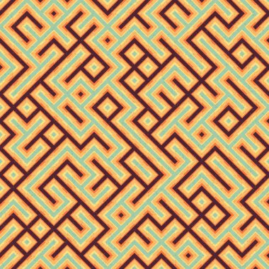 Soyut Geometrik Desen üretken hesaplama sanatı çizimi