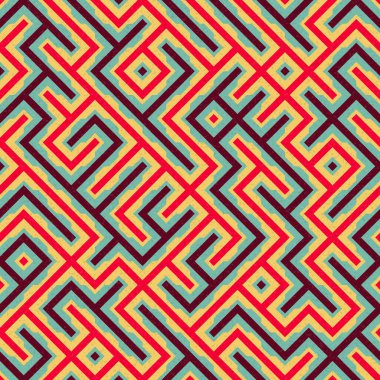 Soyut Geometrik Desen üretken hesaplama sanatı çizimi