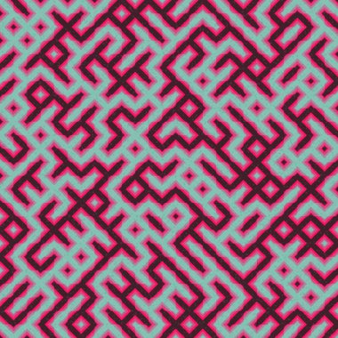 Soyut Geometrik Desen üretken hesaplama sanatı çizimi