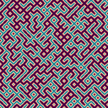 Soyut Geometrik Desen üretken hesaplama sanatı çizimi