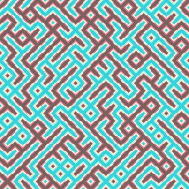 Soyut Geometrik Desen üretken hesaplama sanatı çizimi