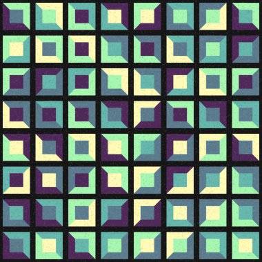 Soyut Geometrik Desen üretken hesaplama sanatı çizimi