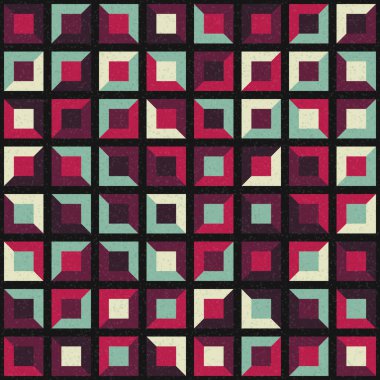 Soyut Geometrik Desen üretken hesaplama sanatı çizimi